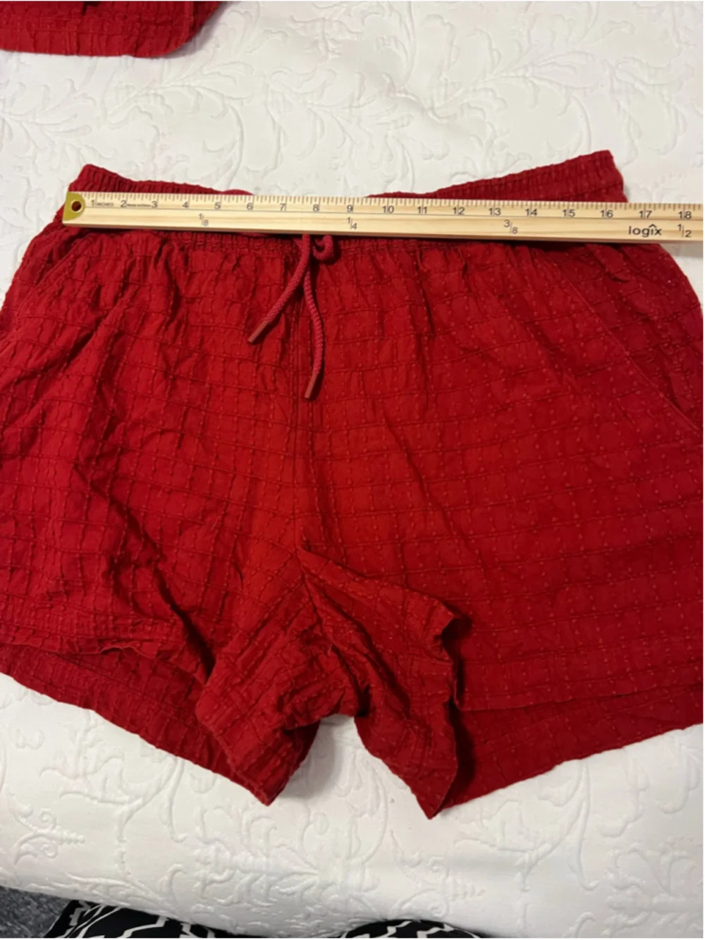 Women's Lou & Grey Red Textured 2 Piece Set Size XL & L Cotton/Linen Blend